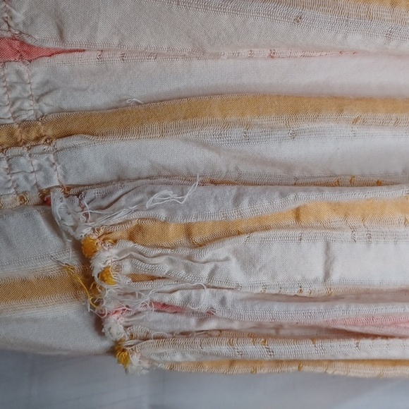 Free People Do iIt Again Pink & Orange Stripe mini boho dress - Picture 4 of 9